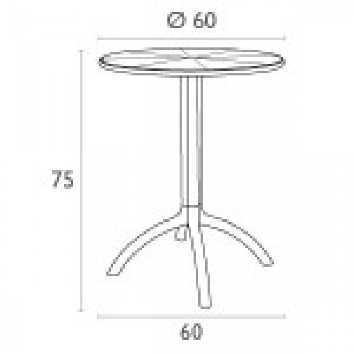 Masa KALINA MARABA culoare neagra