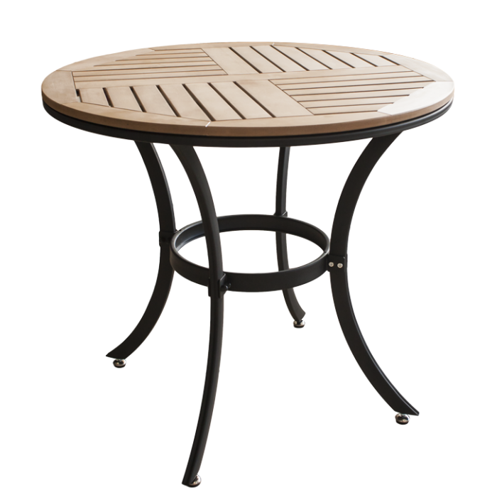 Masa rotunda POLYWOOD NATURAL 80x72cm lemn artificial