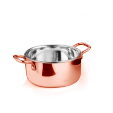 Mini oala CULINARO, D10xh4,7cm, 350ml, inox cu strat cupru