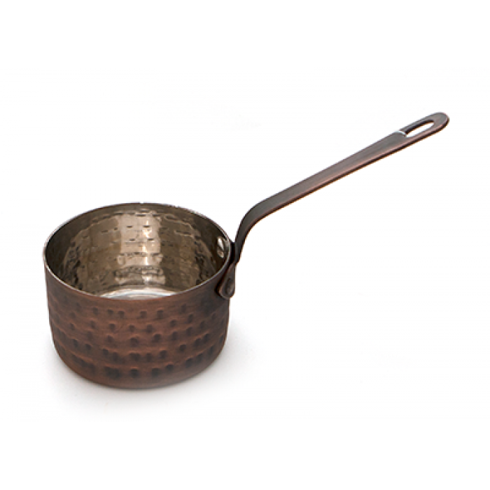 Mini cratita cu relief CULINARO ANTIQUE, D7,8xh4,5cm, 200ml, pentru sosuri, din inox cu strat cupru