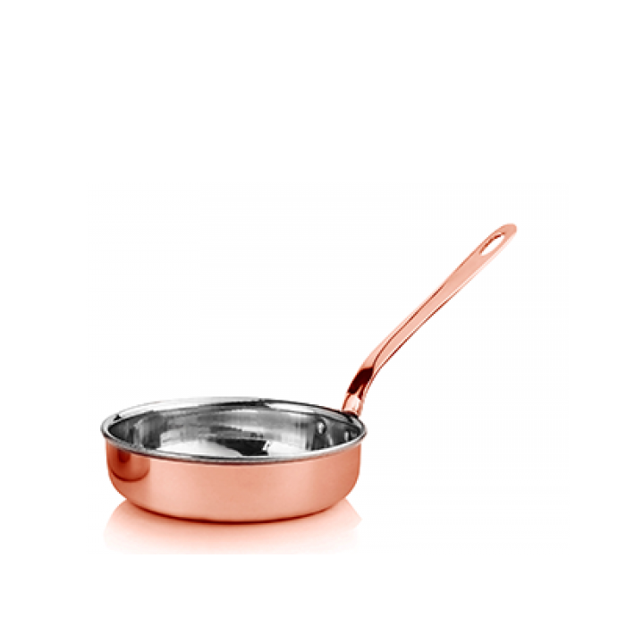 Mini tigaie CULINARO, D13,5xh3,7cm, 400ml, inox cu strat cupru