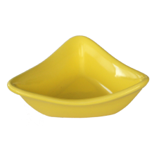 Bol ceramica triunghi 13cm culoare galben