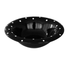 Bol ceramica 17cm neagra cu buline albe