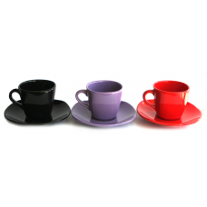 Set sevice ceai din ceramica 12 piese culoare negru