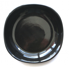 Farfurie adanca patrata din ceramica 22cm negru