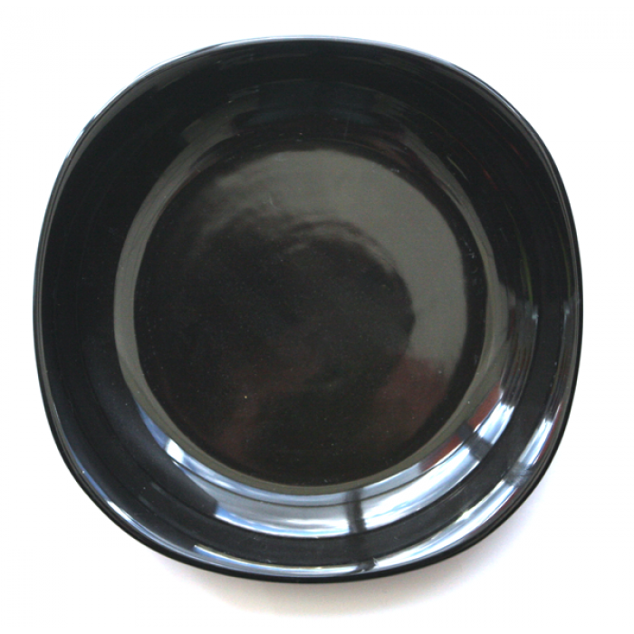 Farfurie adanca patrata din ceramica 22cm negru