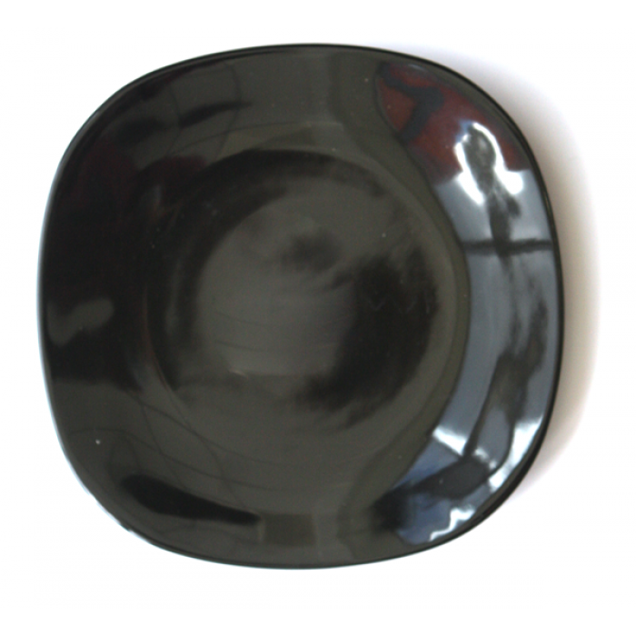 Farfurie patrata din ceramica 21cm v negru