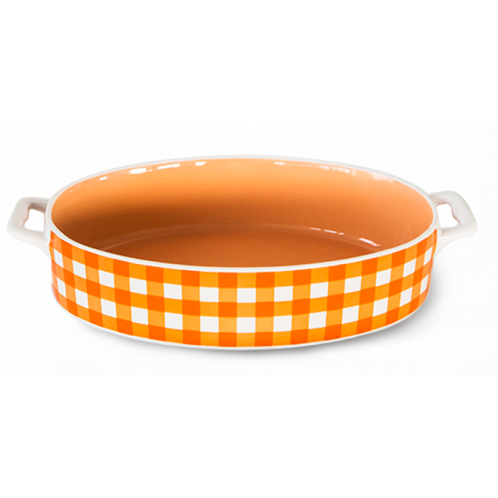 Tava ceramica pentru copt CULINARO CERAMICA 27,3x16,5x5cm ovala orange