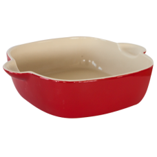 Tava ceramica pentru copt 27x22x6,5cm patrata rosie URBAN COLORS