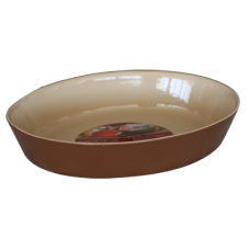 Tava ceramica ovala CERUTIL 25x21,5x5cm tabaco