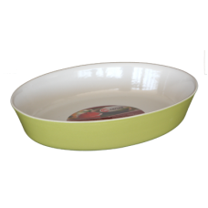 Tava ceramica ovala CERUTIL 34,5x24,5x7cm verde