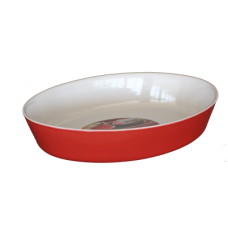 Tava ceramica ovala CERUTIL 34,5x24,5x7cm rosie