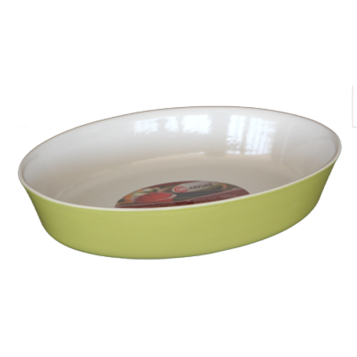 Tava ceramica ovala CERUTIL 39x26,5x7,5cm verde
