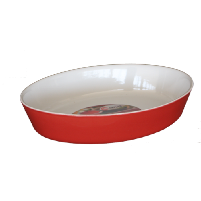 Tava ceramica ovala CERUTIL 39x26,5x7,5cm rosie