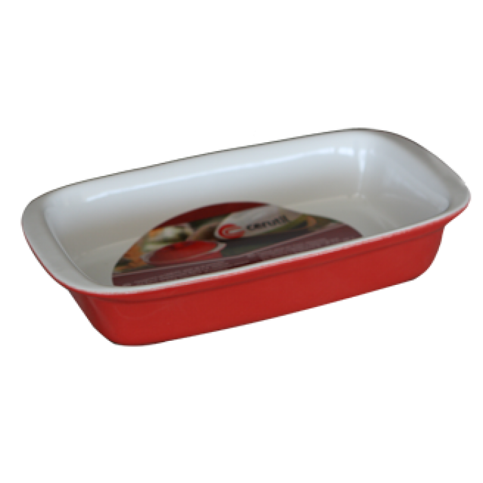 Tava ceramica CERUTIL 34x22x6cm rosie