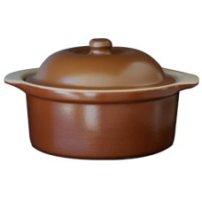 Oala ceramica cu capac CERUTIL 16x7cm 0,75l tabaco