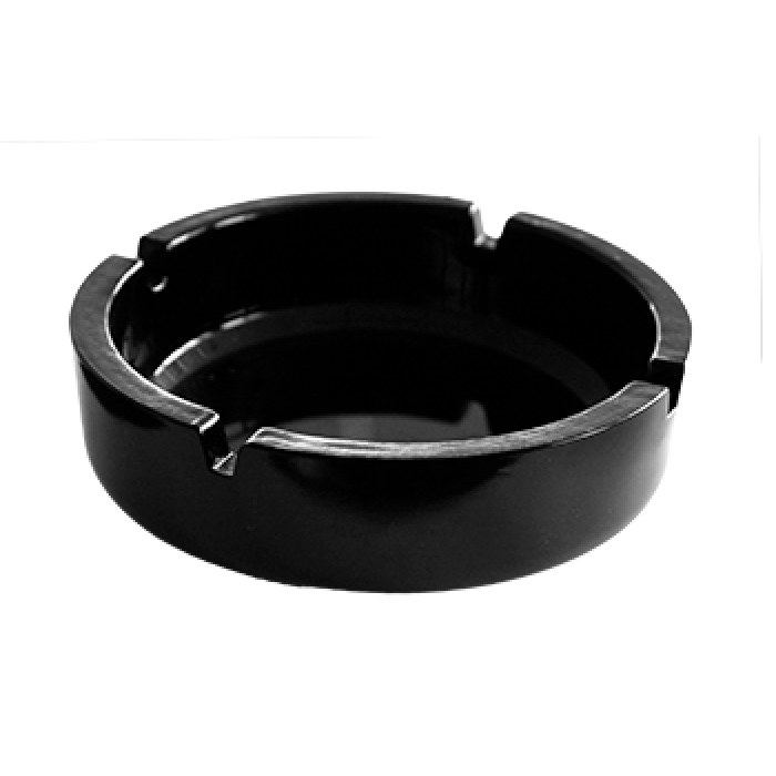 Scrumiera rotunda mare COK 14cm sticla neagra