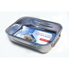 Tava inox adanca RAKI BAVARIA SUPER, 35x26xh7,5cm, cu manere, dreptunghiulara