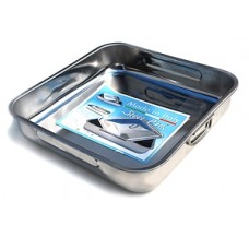 Tava inox patrata RAKI, 32x32xh6cm, cu manere