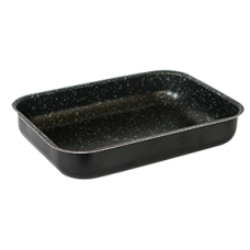 Tava cuptor RAKI FRIGERELLA STONE BLACK, 30x22xh6cm, din aluminiu, strat antiaderent, neagra