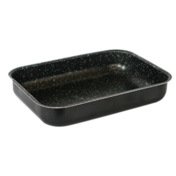 Tava cuptor RAKI FRIGERELLA STONE BLACK, 30x22xh6cm, din aluminiu, strat antiaderent, neagra