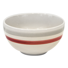 Bol ceramica 14cm cu dunga rosie