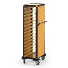 RAKI Carucior debarasare tavi servire de 37x53cm 15 niveluri, cu pereti laterali