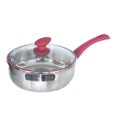 Tigaie inox cu capac sticla WINOX 24 cm