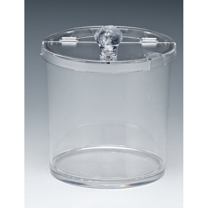 Recipient policarbonat rotund cu capac RAKI, 1,5l, D14xh13,5cm