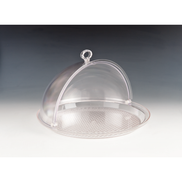 Tava rotunda cu capac rolltop RAKI, D40,5cm, din policarbonat