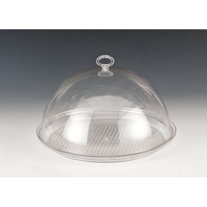 Tavă rotundă din policarbonat cu capac 34cm MN0136218