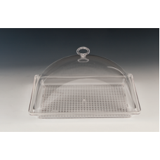 Tava policarbonat patrata cu capac RAKI, 35x35xh16cm