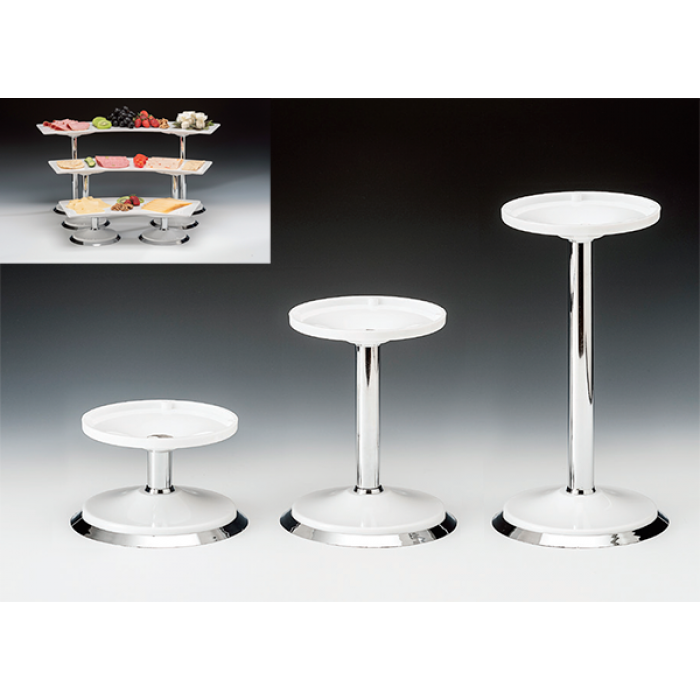 Suport din policarbonat pentru platouri RAKI, D16,5xh20cm, alb