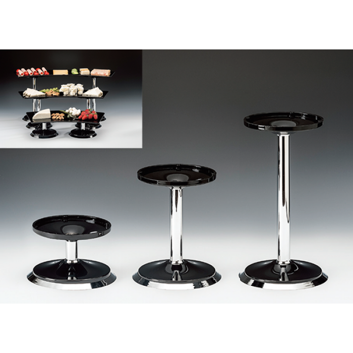 Suport din policarbonat pentru platouri RAKI, D16,5xh20cm, negru