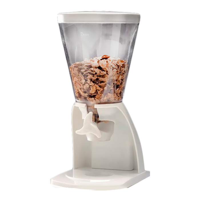 Dispenser cereale 5,5l policarbonat 21x25x47cm alb