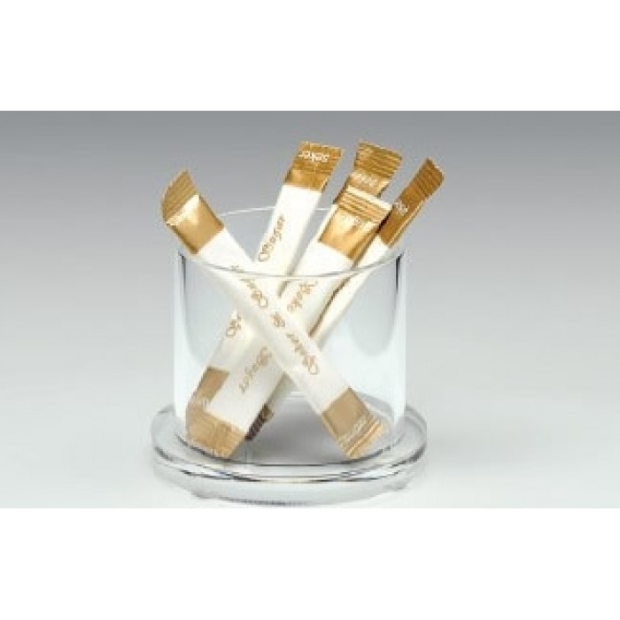 Suport rotund acrilic pentru pliculete zahar, RAKI, 8,5xh7cm