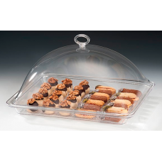 Tava policarbonat GN1/2 cu capac acrilic RAKI, 34x28xh17cm