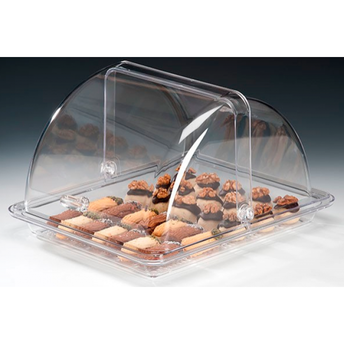 Tava din policarbonat GN 1/2 cu capac rolltop RAKI, 34x28xh21cm