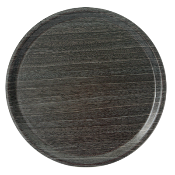 Tava servire rotunda RAKI, D33cm, plastic cu acoperire antialunecare, culoare granit