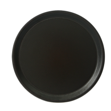 Tava servire rotunda RAKI, D33cm, plastic cu acoperire antialunecare, neagra