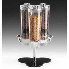 Dispenser cereale triplu rotativ RAKI 3x2lt cu suport acrilic