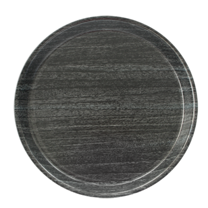 Tava servire adanca rotunda RAKI, D36xh3cm, plastic cu acoperire antialunecare, culoare granit