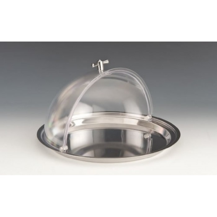 Platou inox cu capac roll-top RAKI, D32,5cm