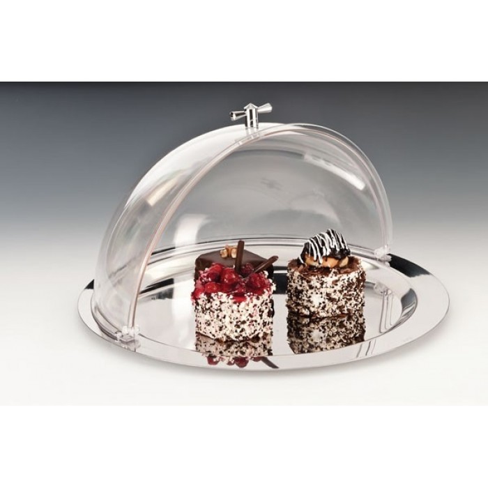 Platou metalic rotund cu capac rolltop RAKI, D43cm