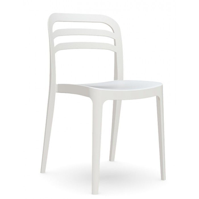 Scaun gradina ASPEN din polipropilen cu fibra de sticla culoare alba MN0142347