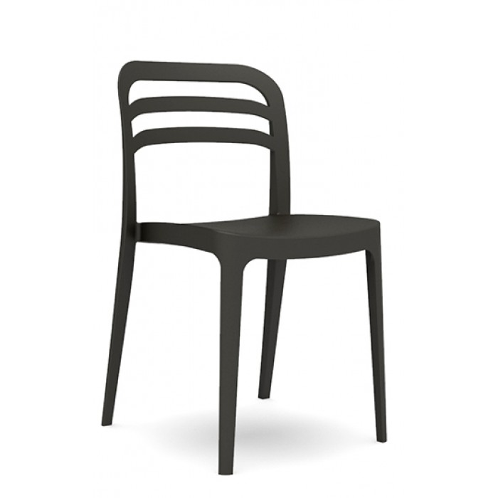 Scaun bar ASPEN din polipropilen cu fibra de sticla culoare neagra MN0142348