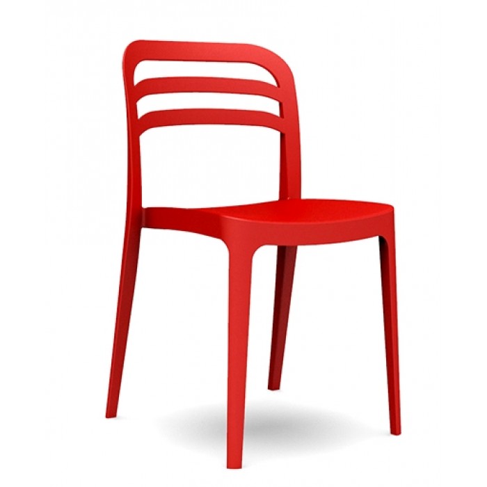 Scaun bar ASPEN din polipropilen cu fibra de sticla culoare rosie MN0142349