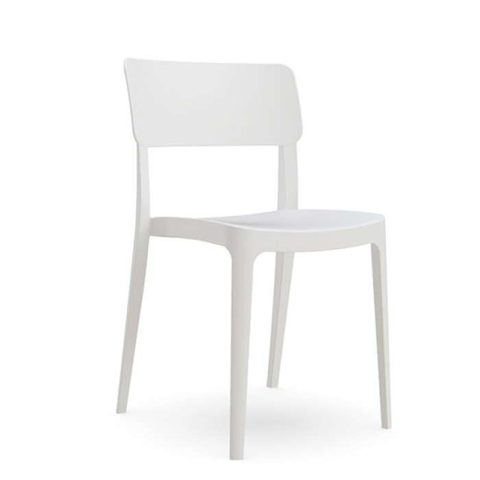 Scaun bar PANO din polipropilen cu fibra de sticla culoare alba MN0142355