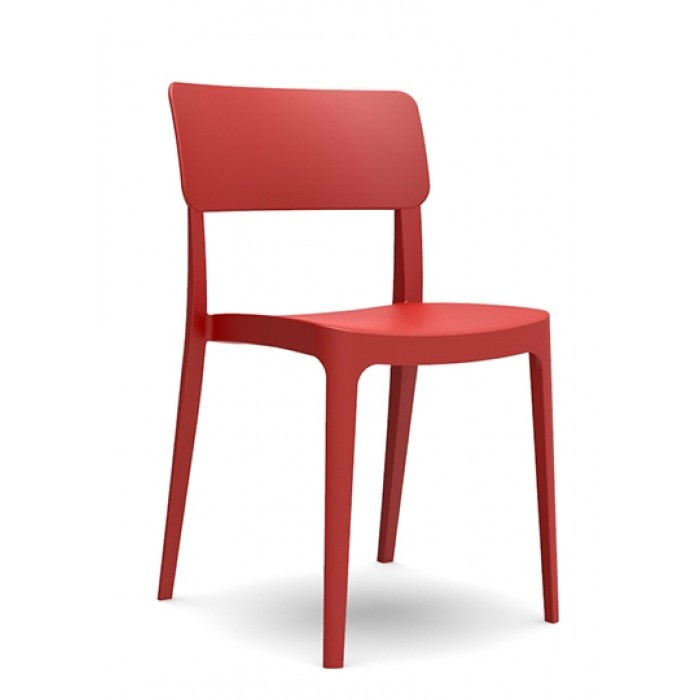 Scaun bar PANO din polipropilen cu fibra de sticla culoare rosie MN0142357