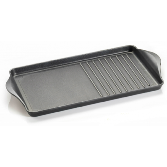 Tava cu grill pentru copt ANTIK ARS 58x30xh5cm cu manere, aluminiu, strat antiaderent